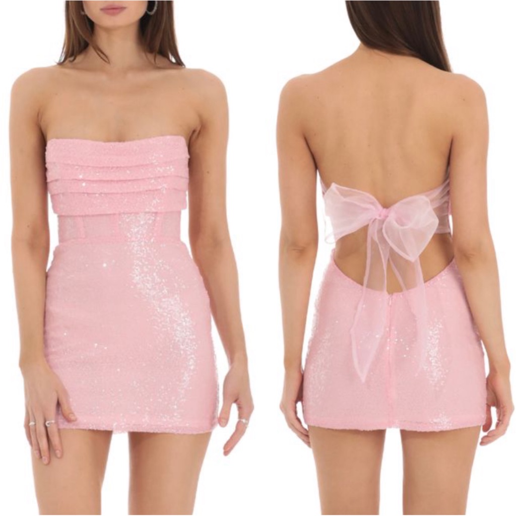 Lucy In The Sky Sequin Strapless Corset Mini Dress